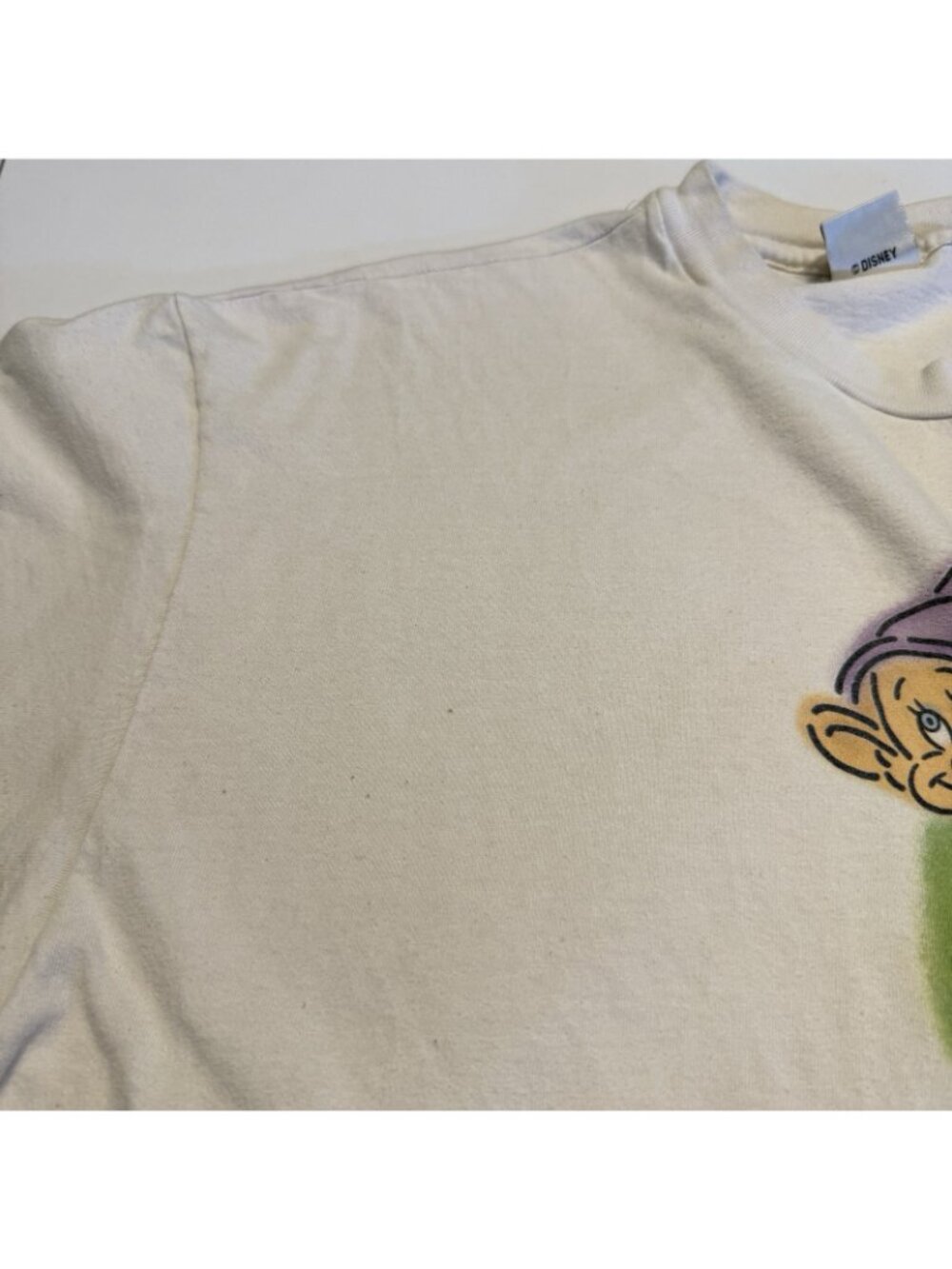 VTG 90s Disney Store Dopey Single Stitch T Shirt Mens Large L Snow White Graphic - Picture 7 of 14